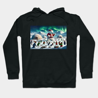 Santa Paws and the Elf Penguins: A Snowball Stramash Hoodie